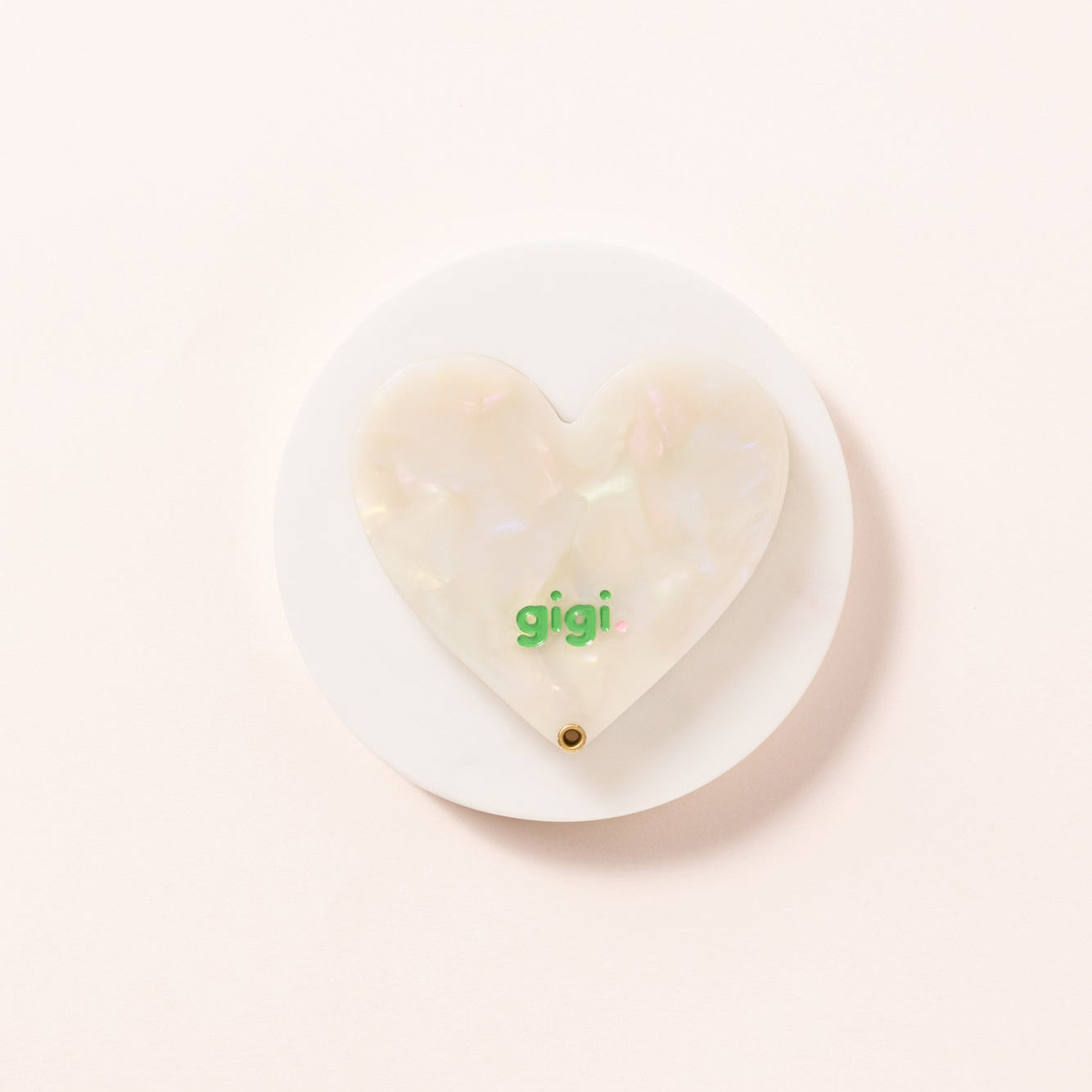 Mother-of-pearl heart mirror