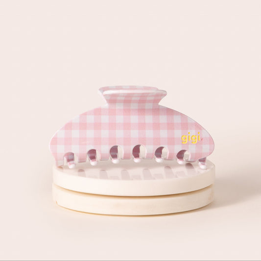 Banana hair clip gingham rose