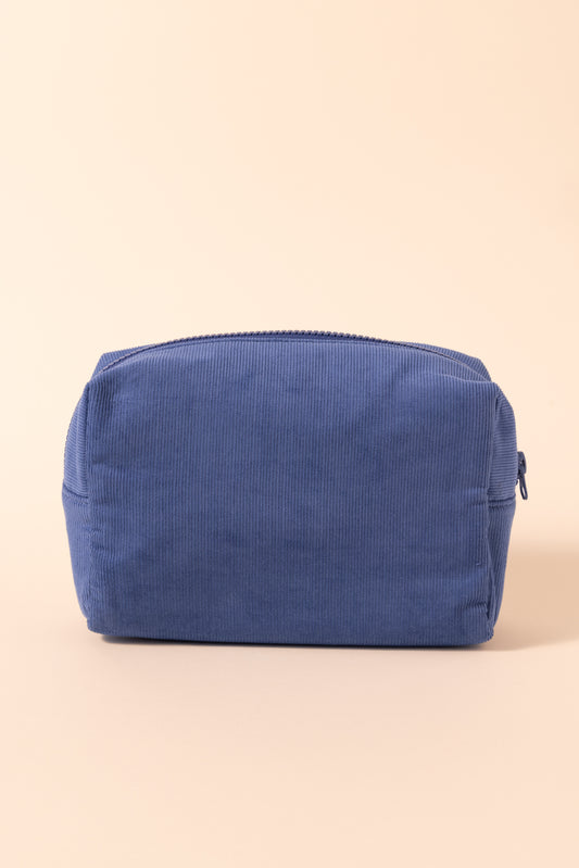Pochette velours marine