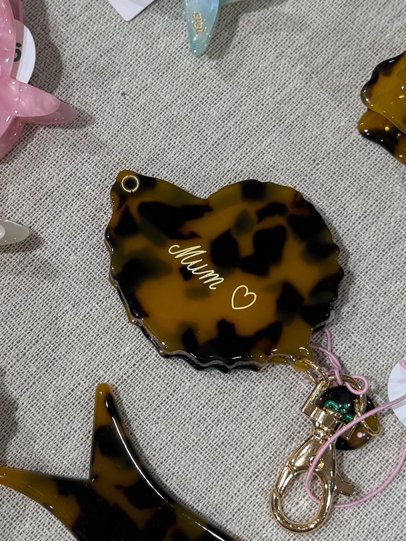 Porte-clef miroir coquillage ondine