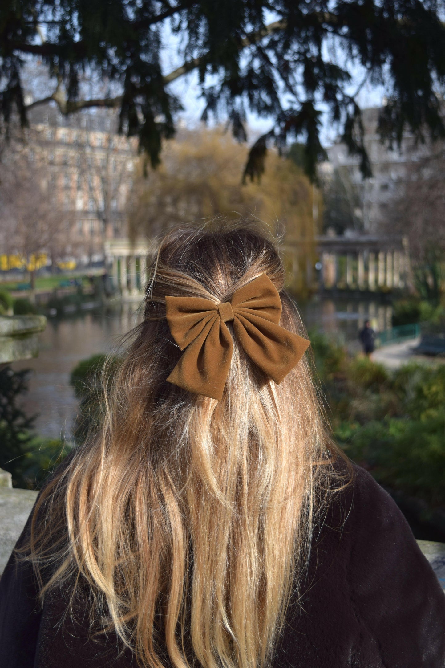 BARRETTE NOEUD AMBRE.