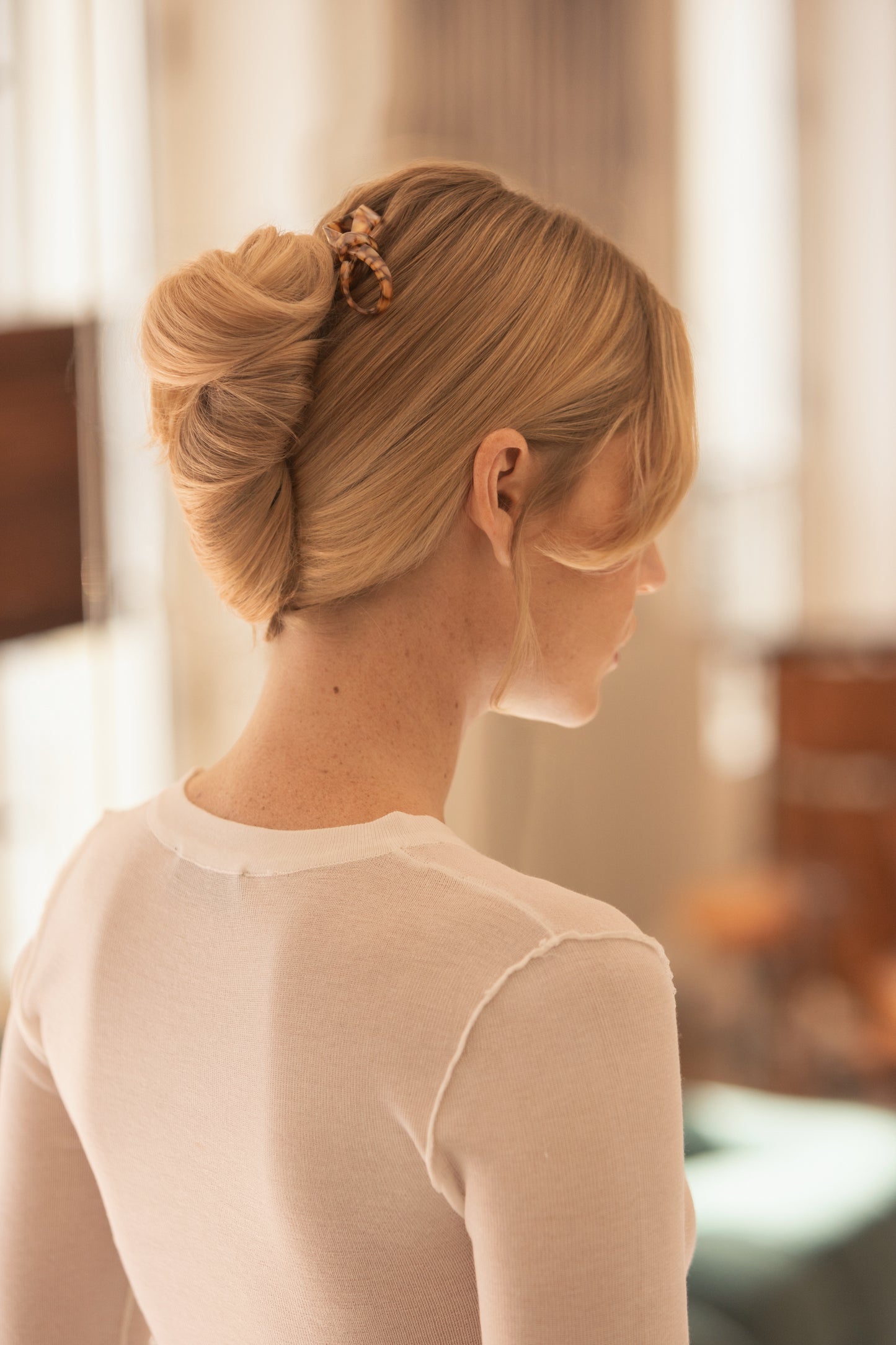 Pic à chignon noeud cannelle