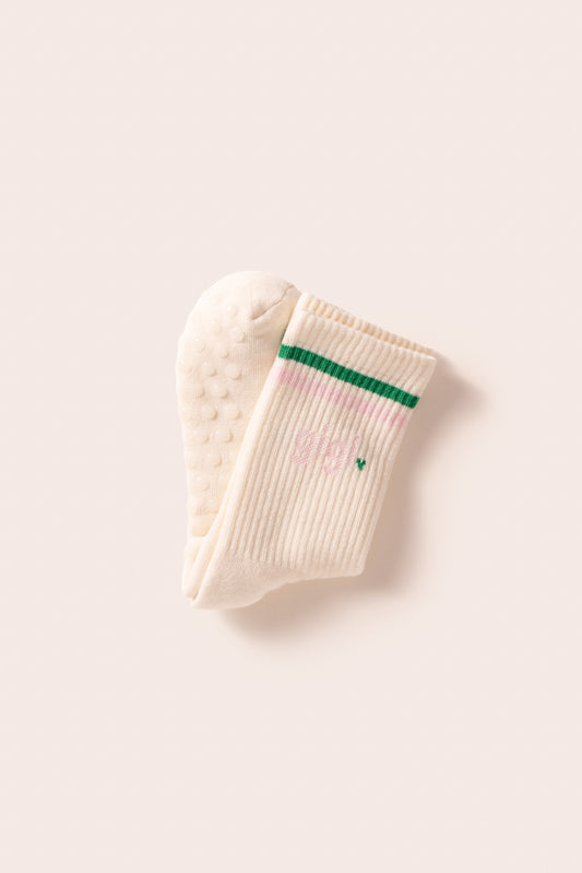 Chaussettes de pilates beige