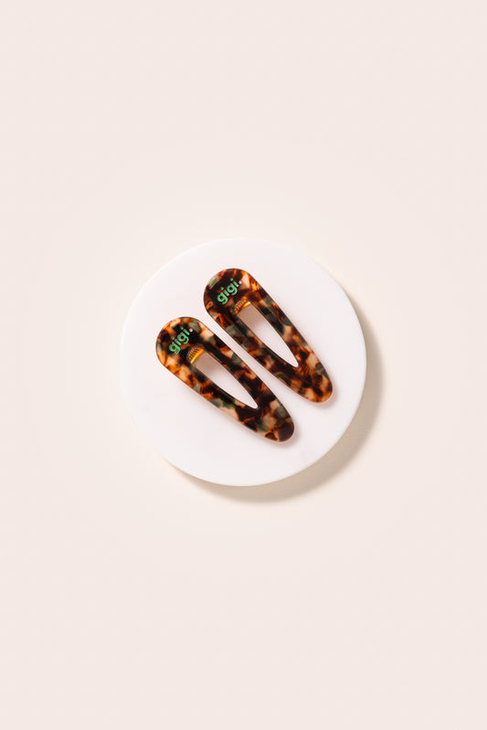 Barrette clip ambre