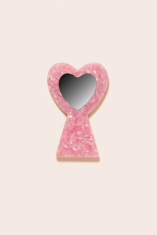 Miroir précieux rose
