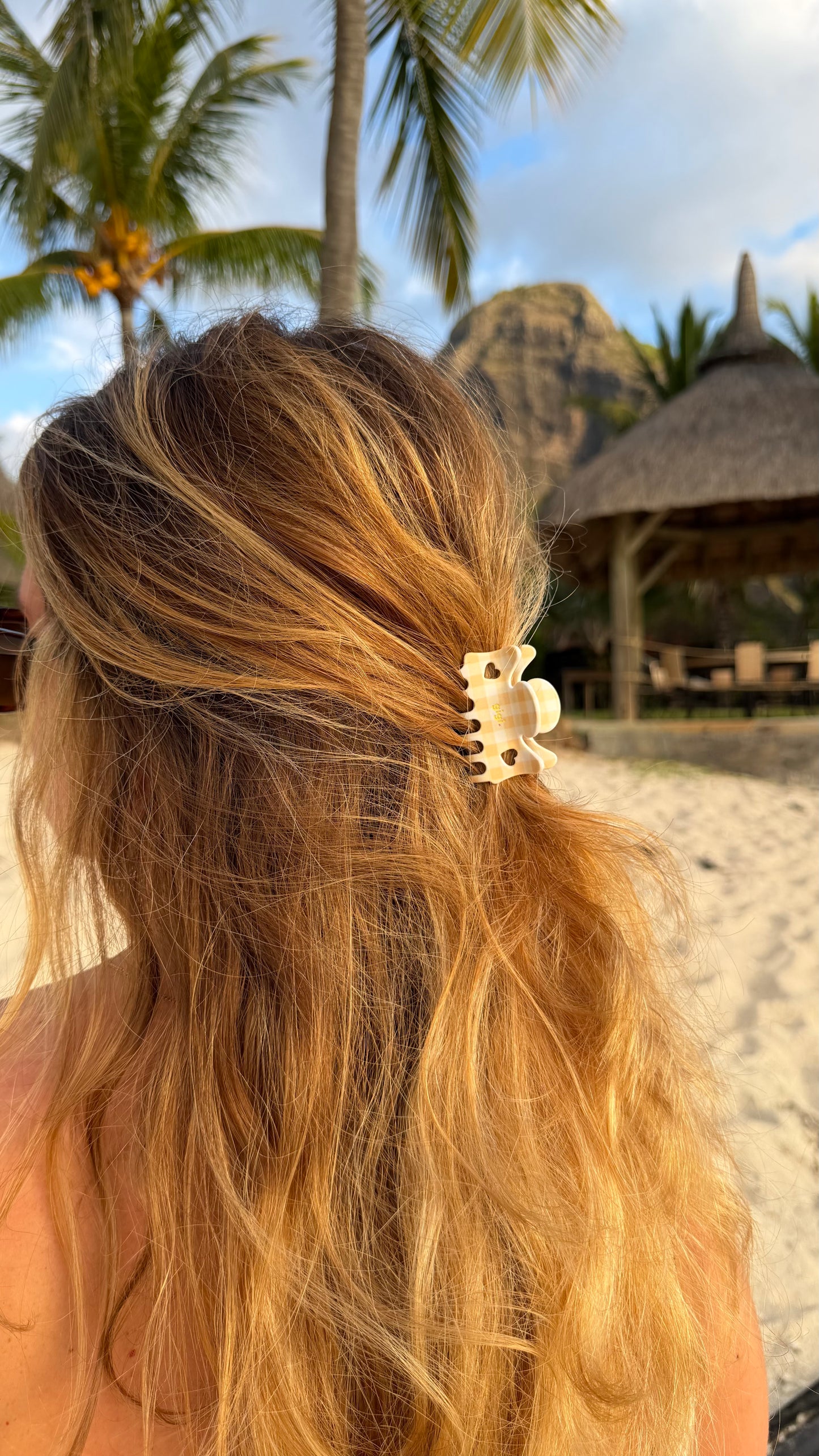 Petite pince vichy soleil