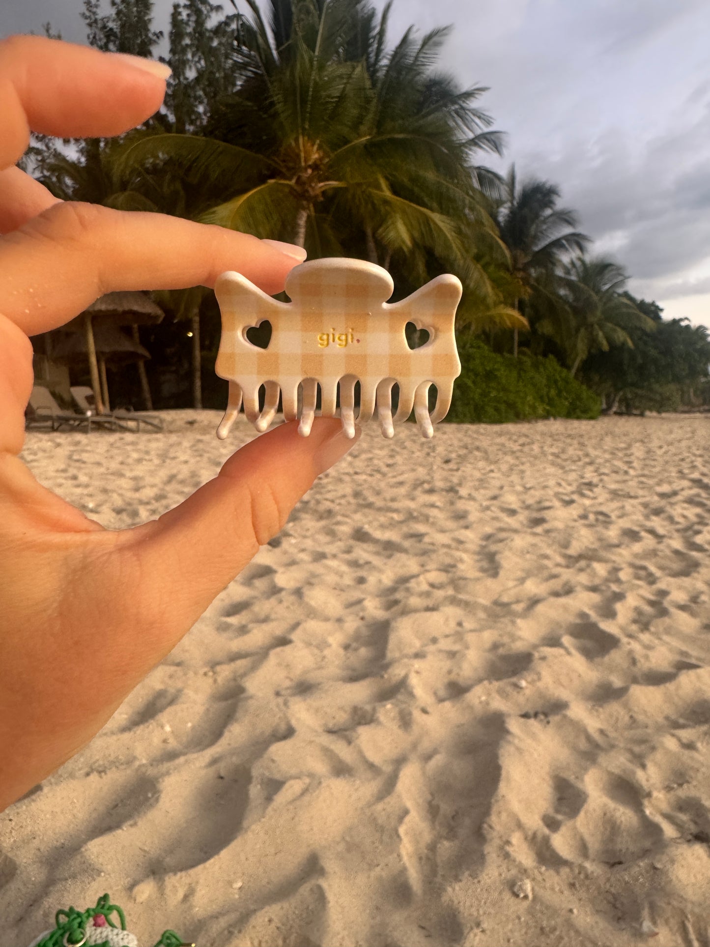 Petite pince vichy soleil
