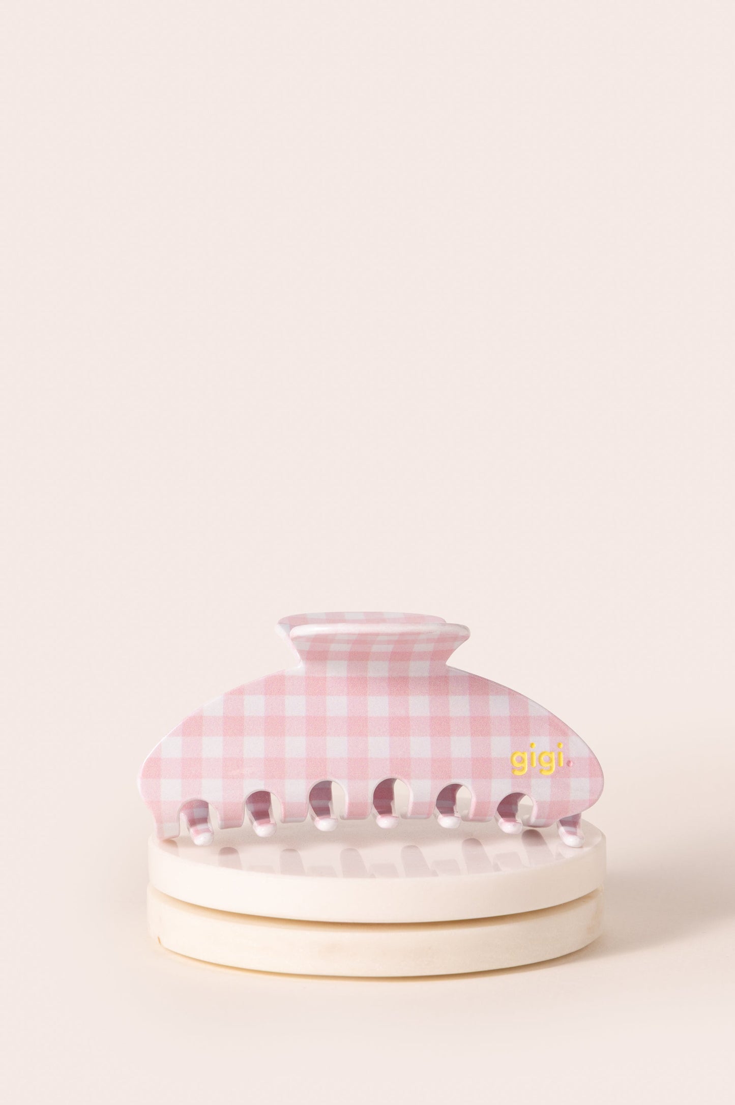Banana hair clip gingham rose