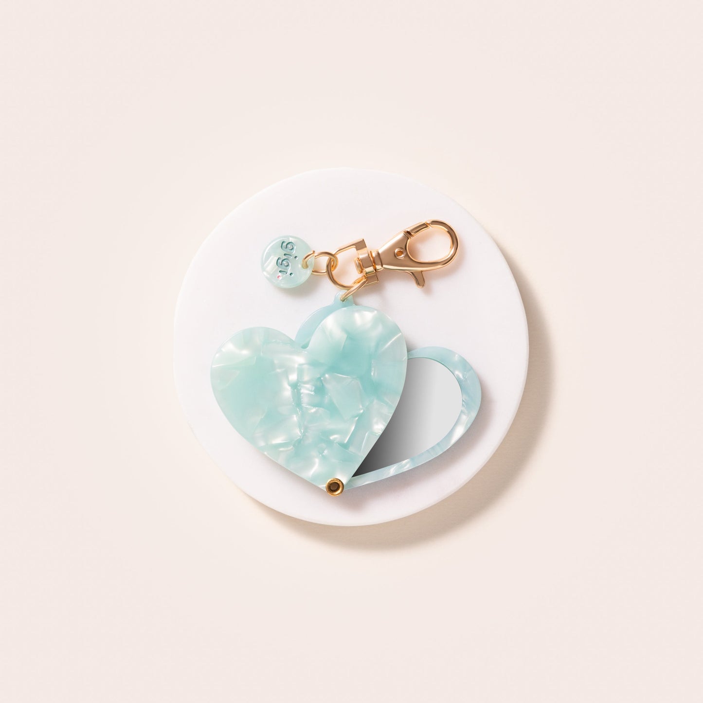 Porte-clef miroir baby blue
