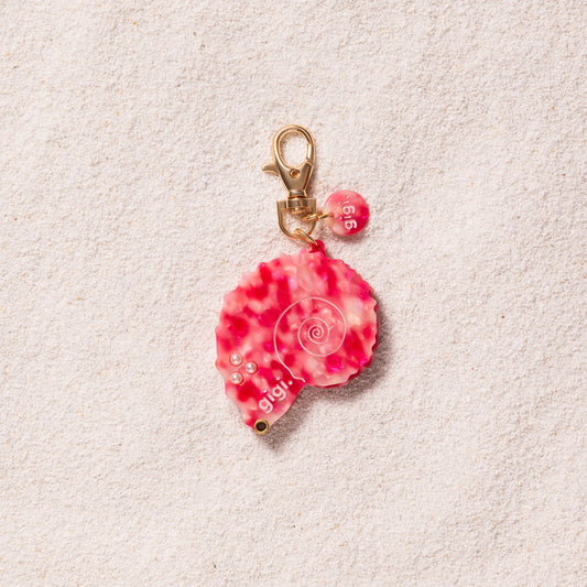 Porte-clef miroir coquillage baisers