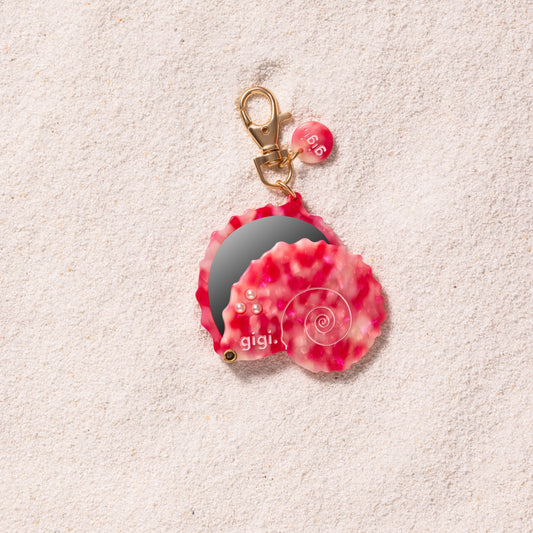 Porte-clef miroir coquillage baisers