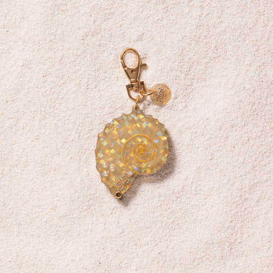 Porte-clef miroir coquillage halo