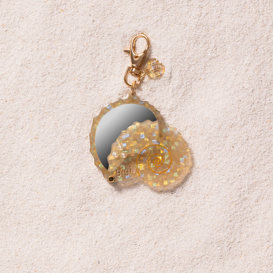 Porte-clef miroir coquillage halo