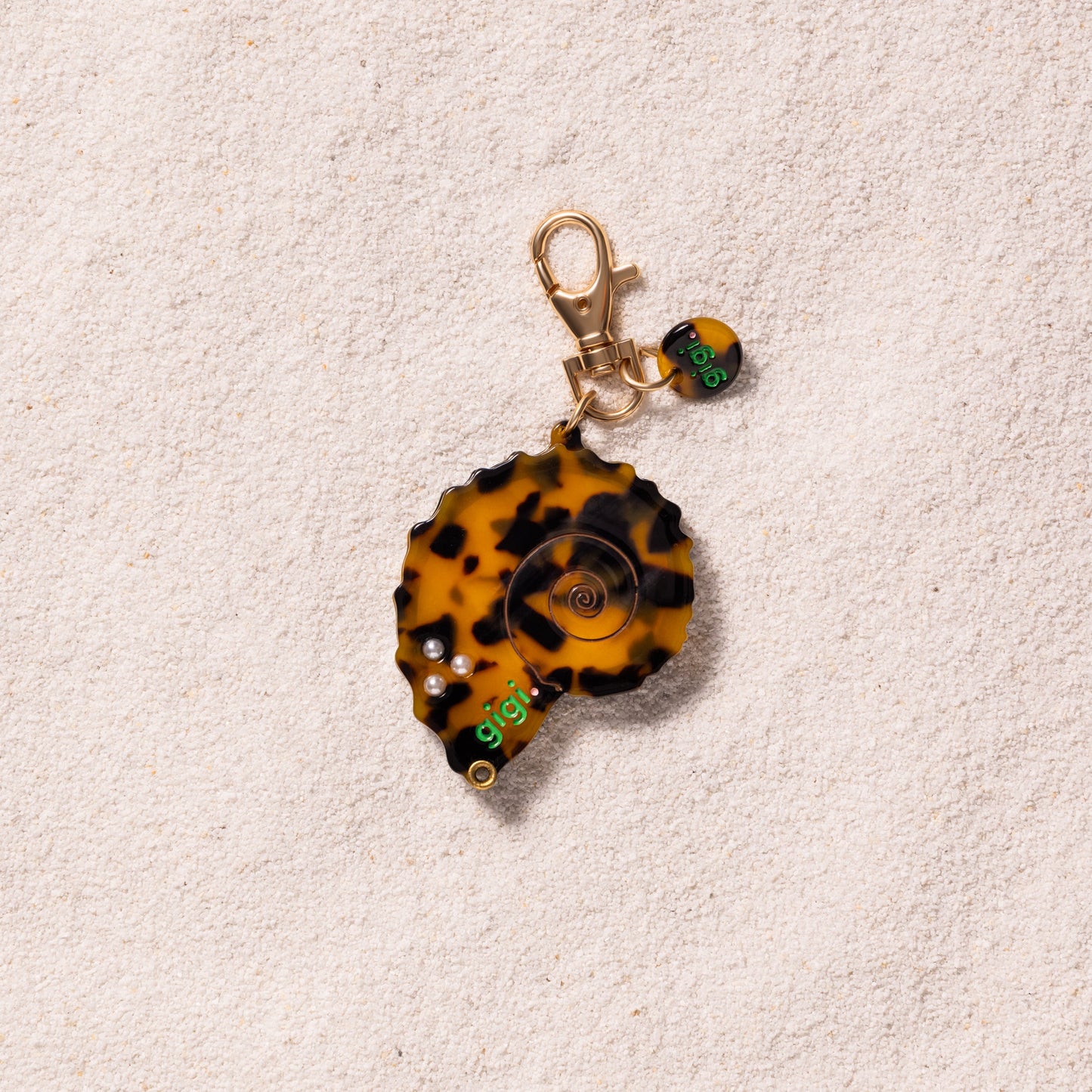 Porte-clef miroir coquillage ondine