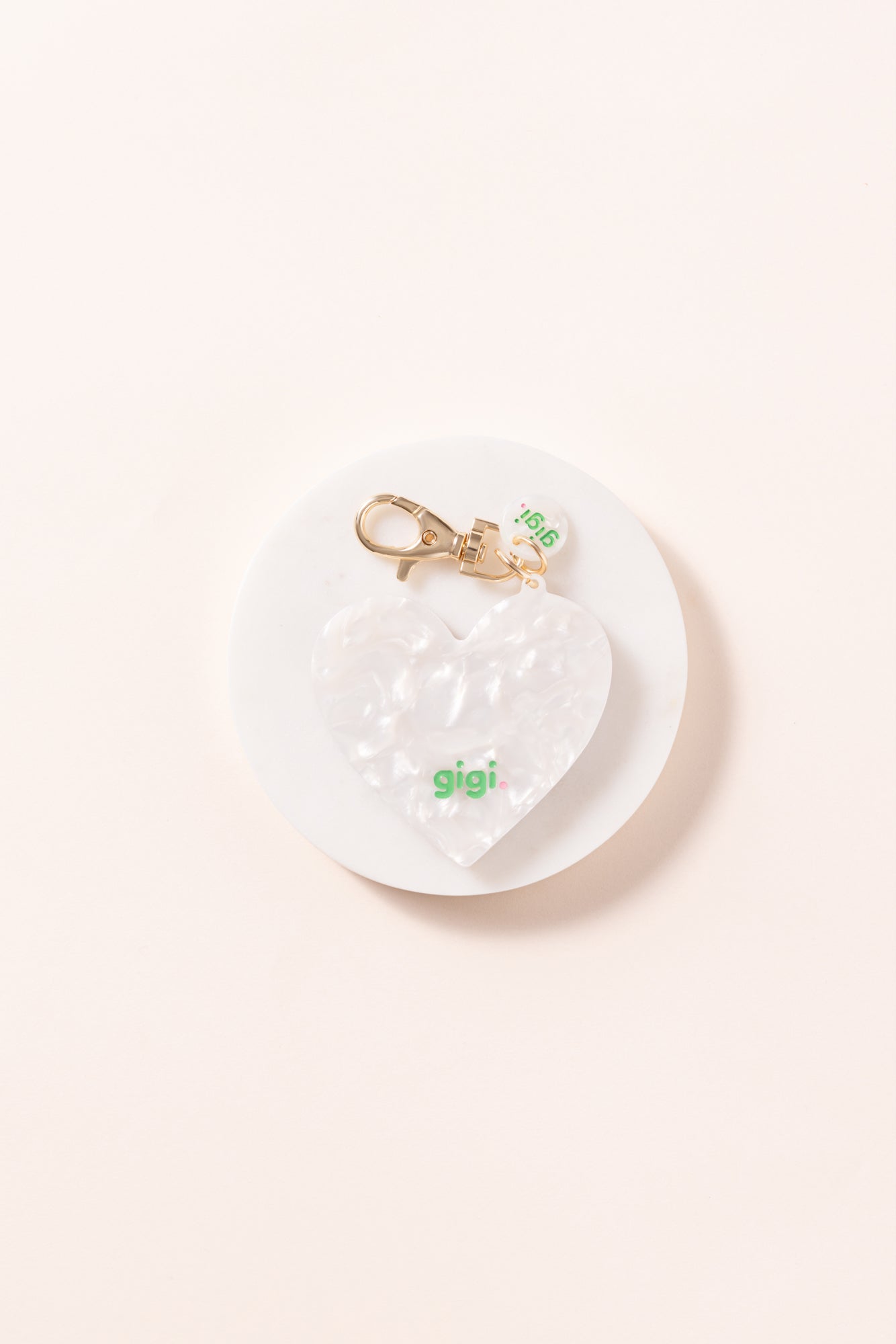 PORTE-CLEF MIROIR NACRE.