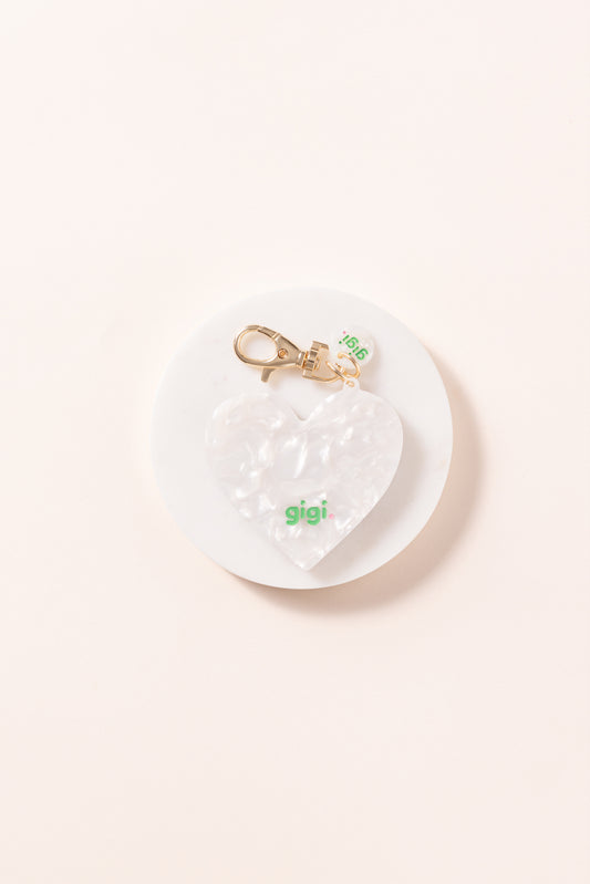 PORTE-CLEF MIROIR NACRE.
