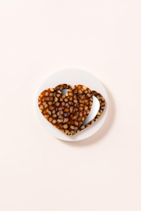 Miroir cœur cannelle