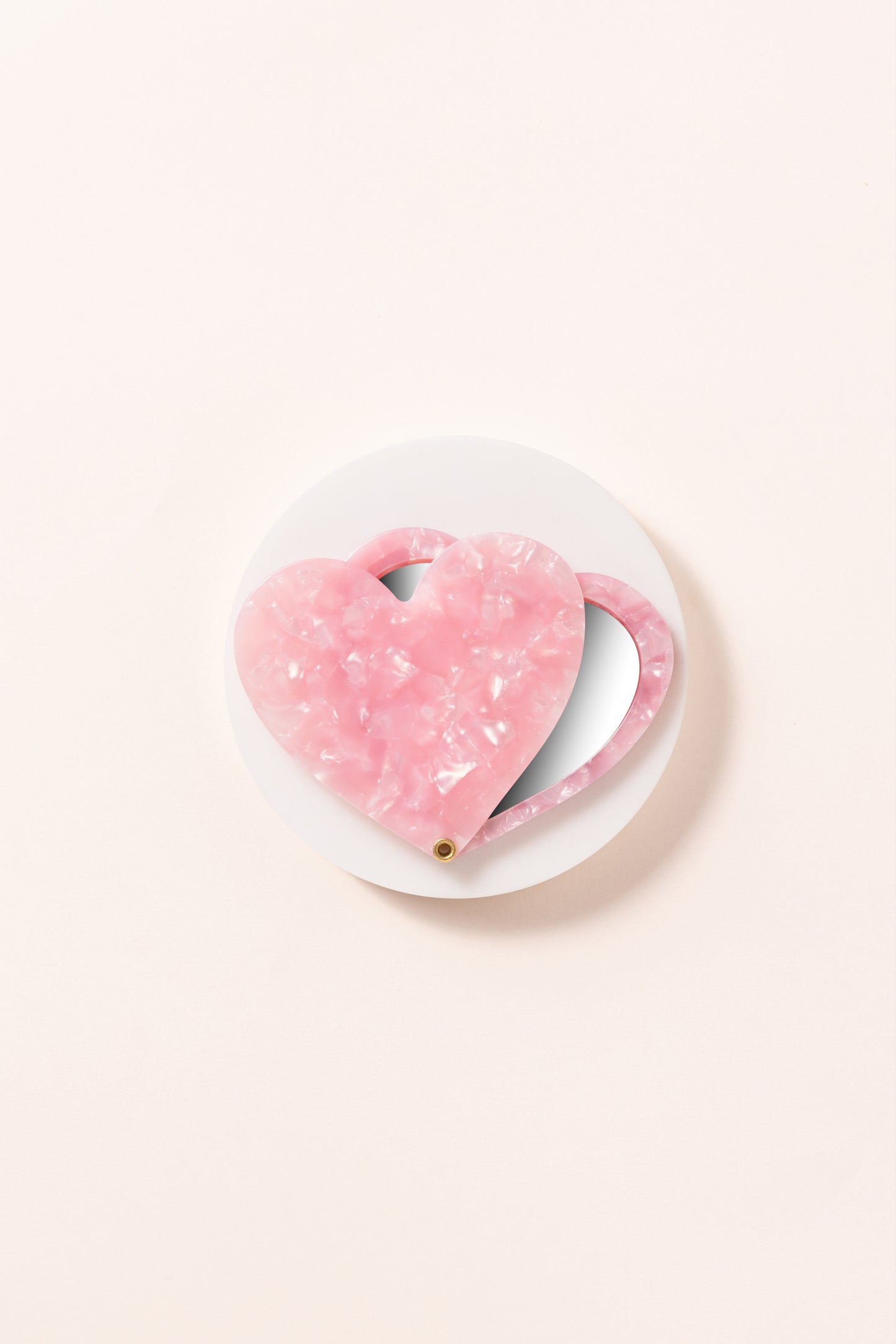 Miroir cœur rose