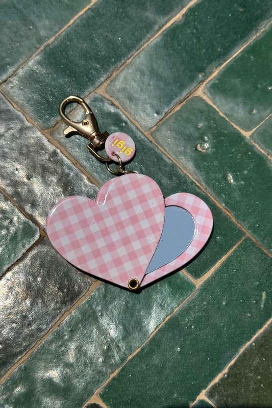 Heart keychain mirror baisers
