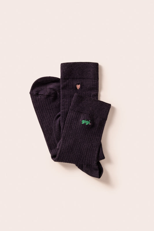 Chaussettes cachemire marine