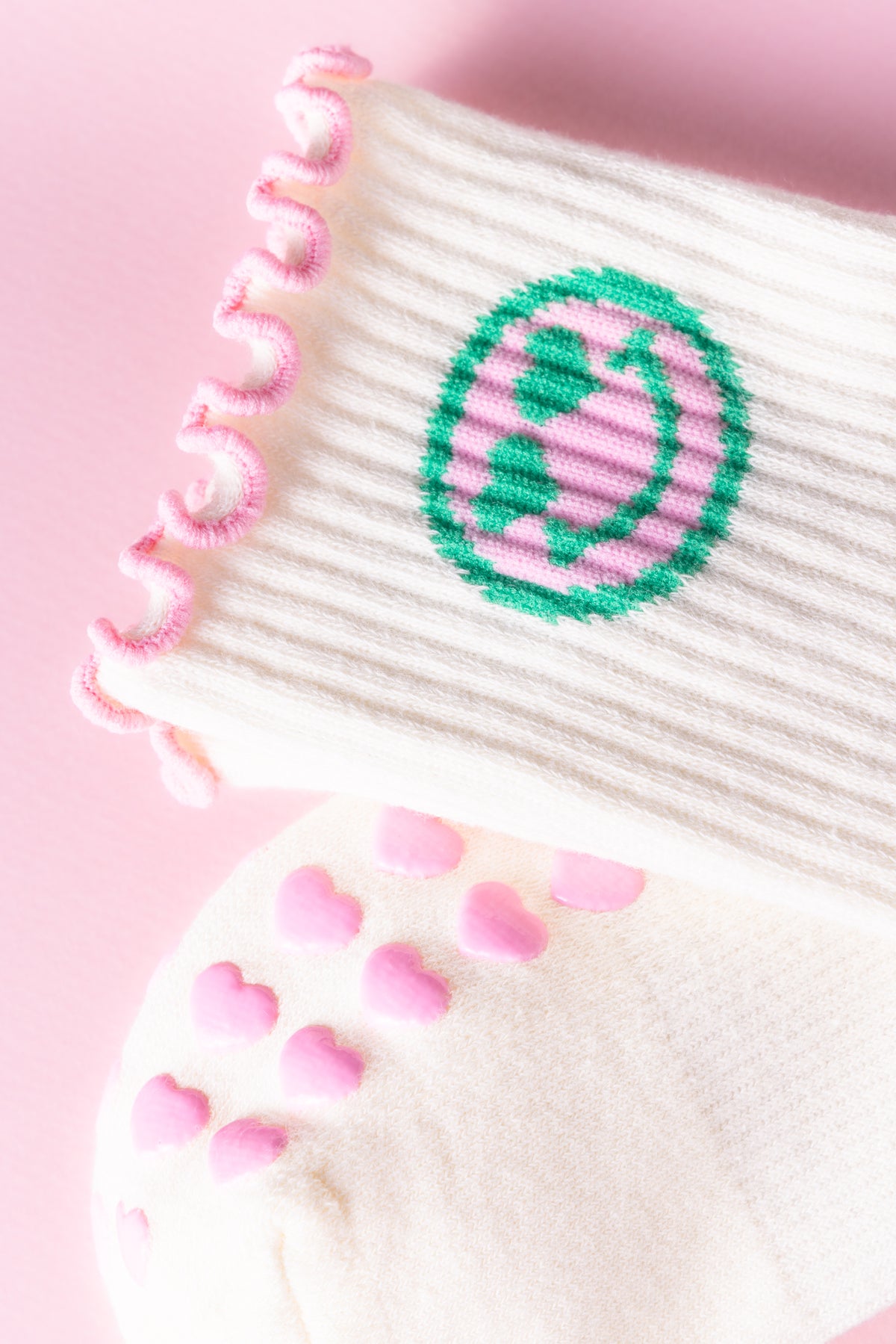 Chaussettes de pilates smiley