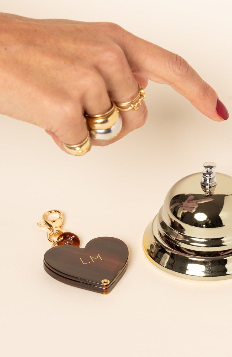 Porte-clef miroir coffee bean